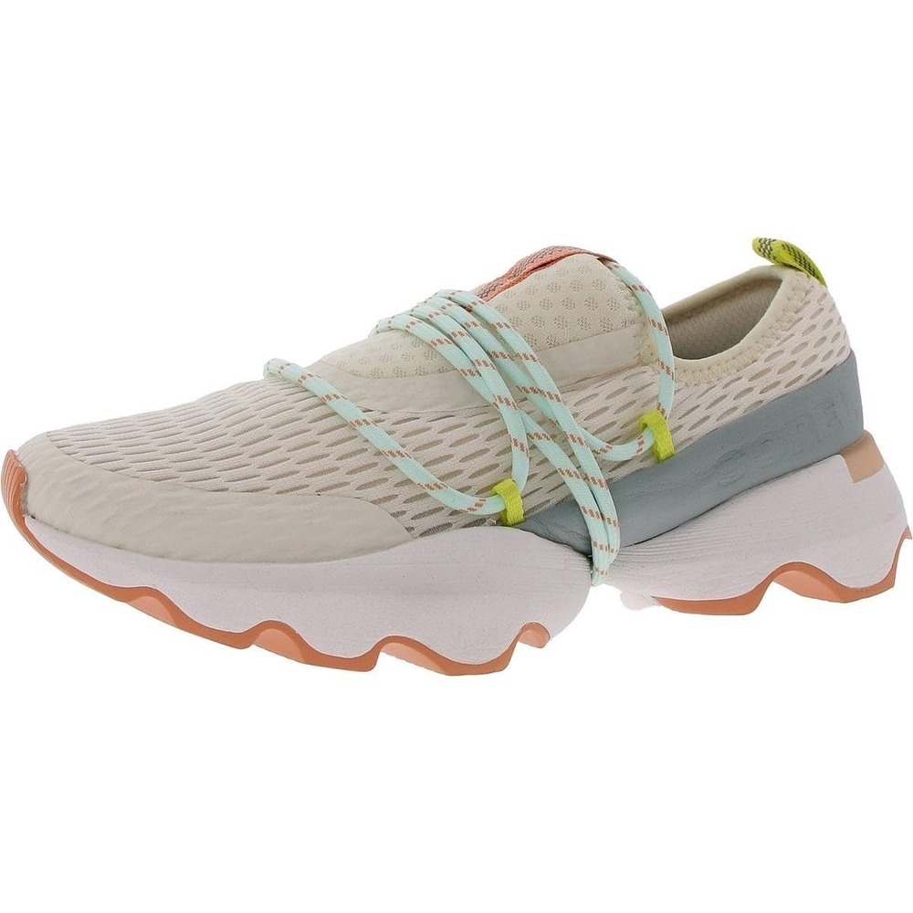 SOREL® (Women's 9 B) Kinetic Impact™ Lace Sneaker in Chalk/Paradiso Peach - Picture 4 of 5